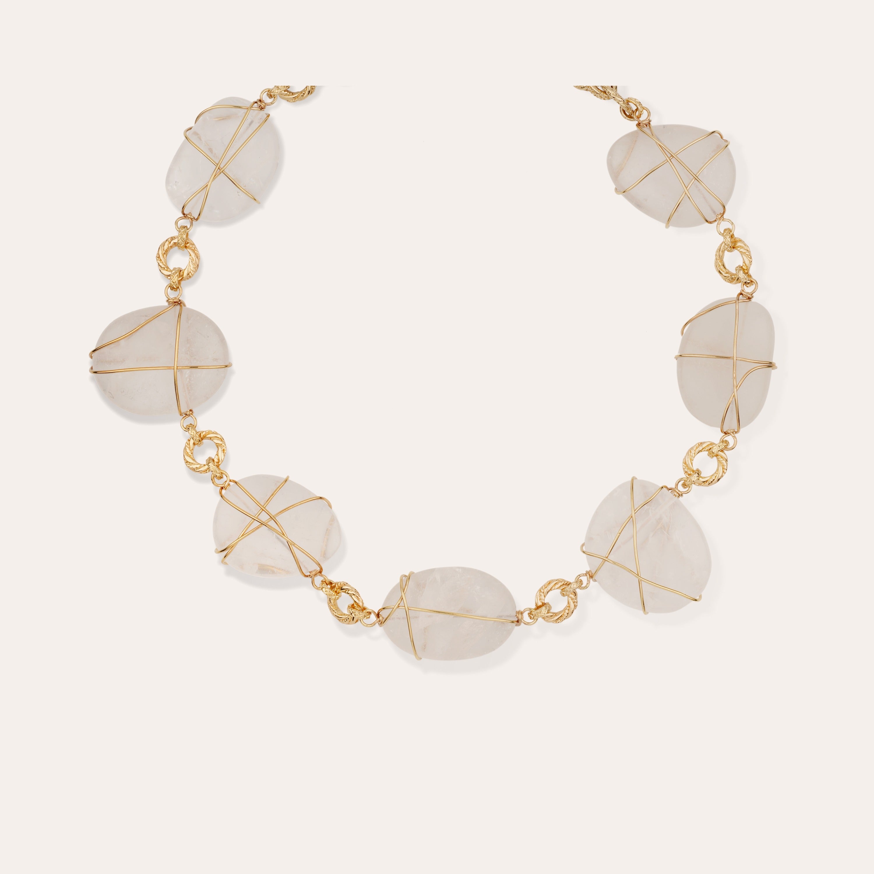 gas-bijoux-collier-rainbow-multi-grand-mod-le-cristal-de-roche-cha-ne-dor-e-l-or image 4