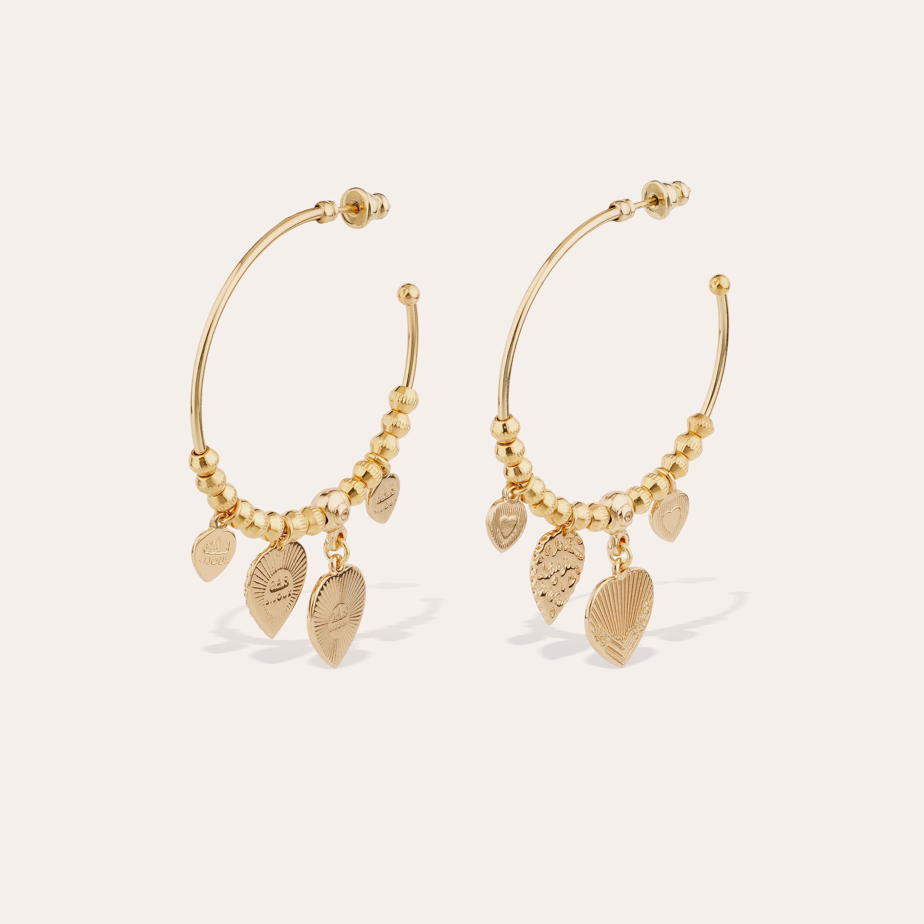 gas-bijoux-boucles-d-oreilles-cr-oles-i-love-you-mini-argent-es-c-urs-grav-s-je- image 1