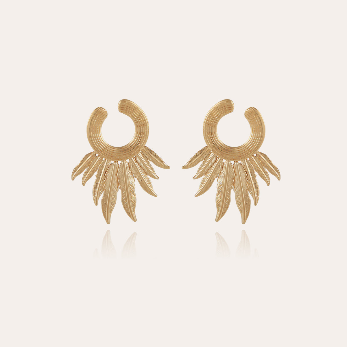 gas-bijoux-boucles-d-oreilles-caracara-dor-es-l-or-fin-plumes-grav-es image 1