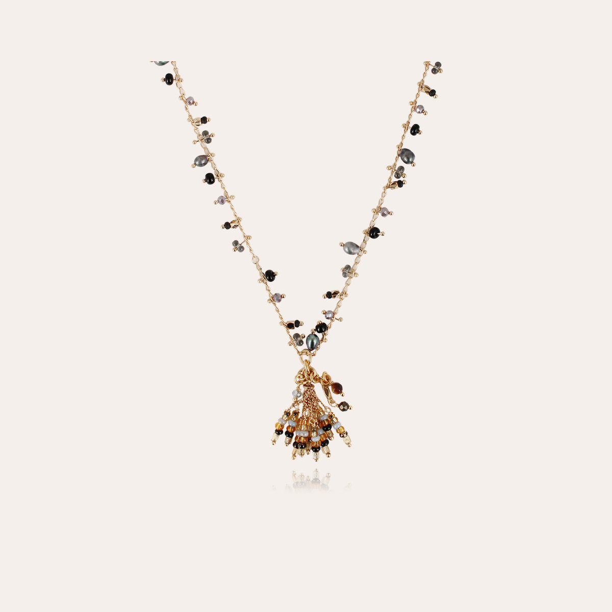 gas-bijoux-collier-gipsette-enfant-cha-ne-dor-e-l-or-fin-perles-rocaille-et-pomp image 1