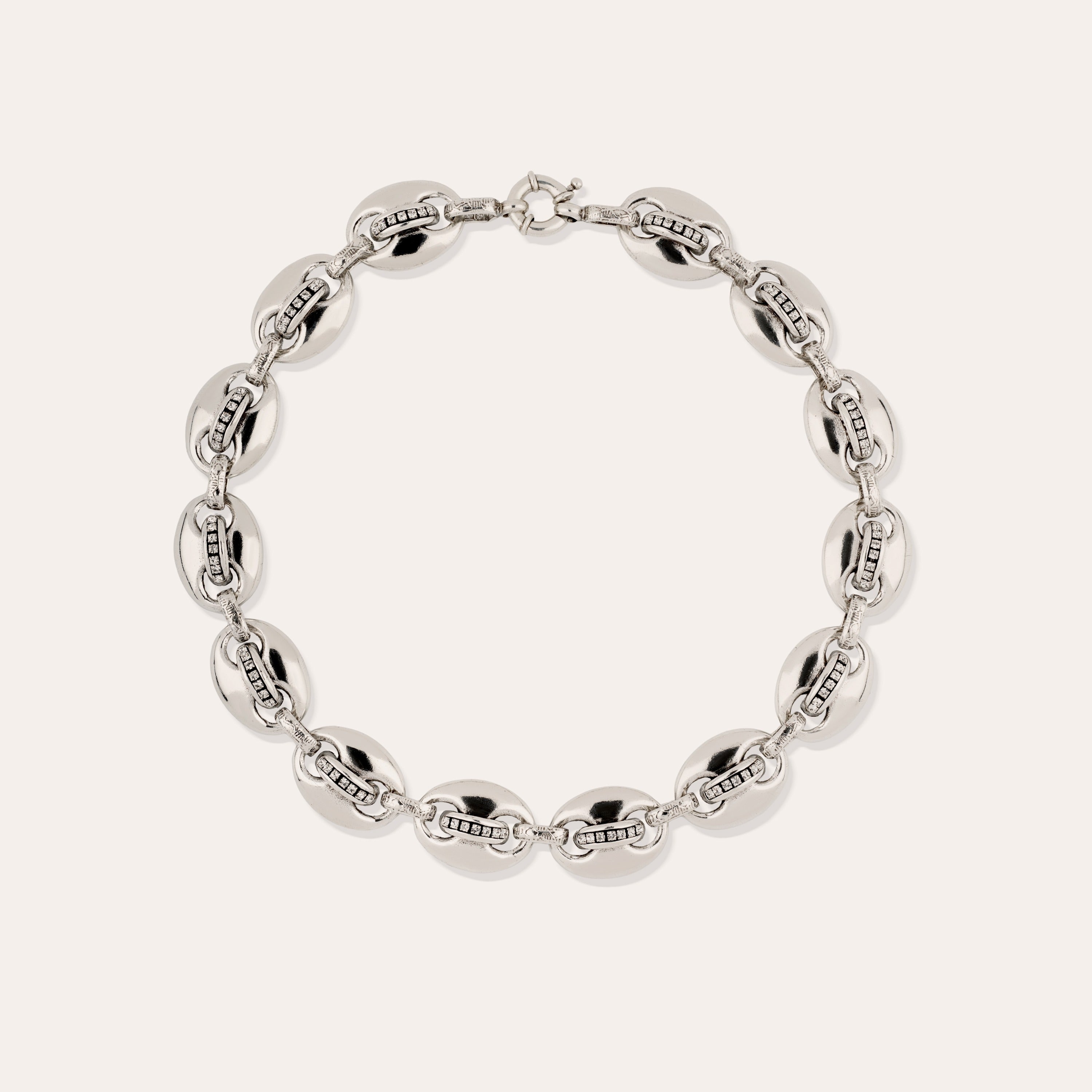 gas-bijoux-collier-cophea-strass-mini-argent-maille-marine-45-cm image 1