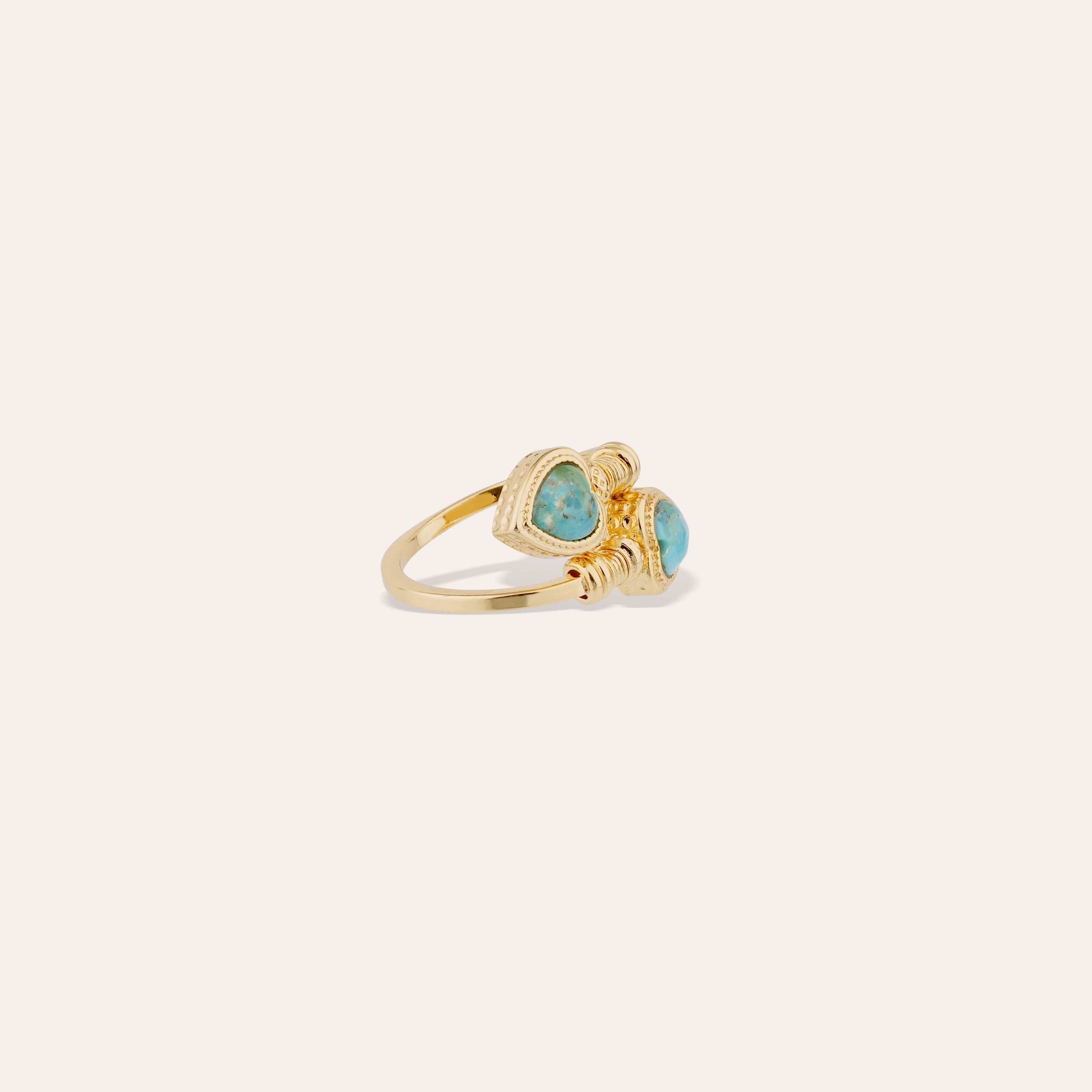 gas-bijoux-duality-amore-turquoise-bague-ouverte-deux-c-urs-dor-s image 3