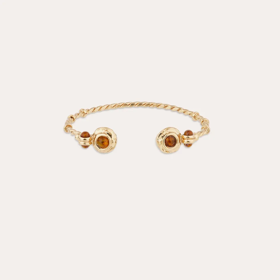 gas-bijoux-bracelet-jonc-amarante-torsade-mini-dor-l-or-fin image 1