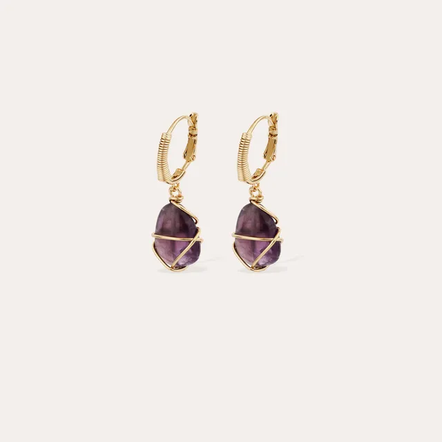 gas-bijoux-tao-rainbow-am-thyste-boucles-d-oreilles-pierres-fines-dor-es image 1