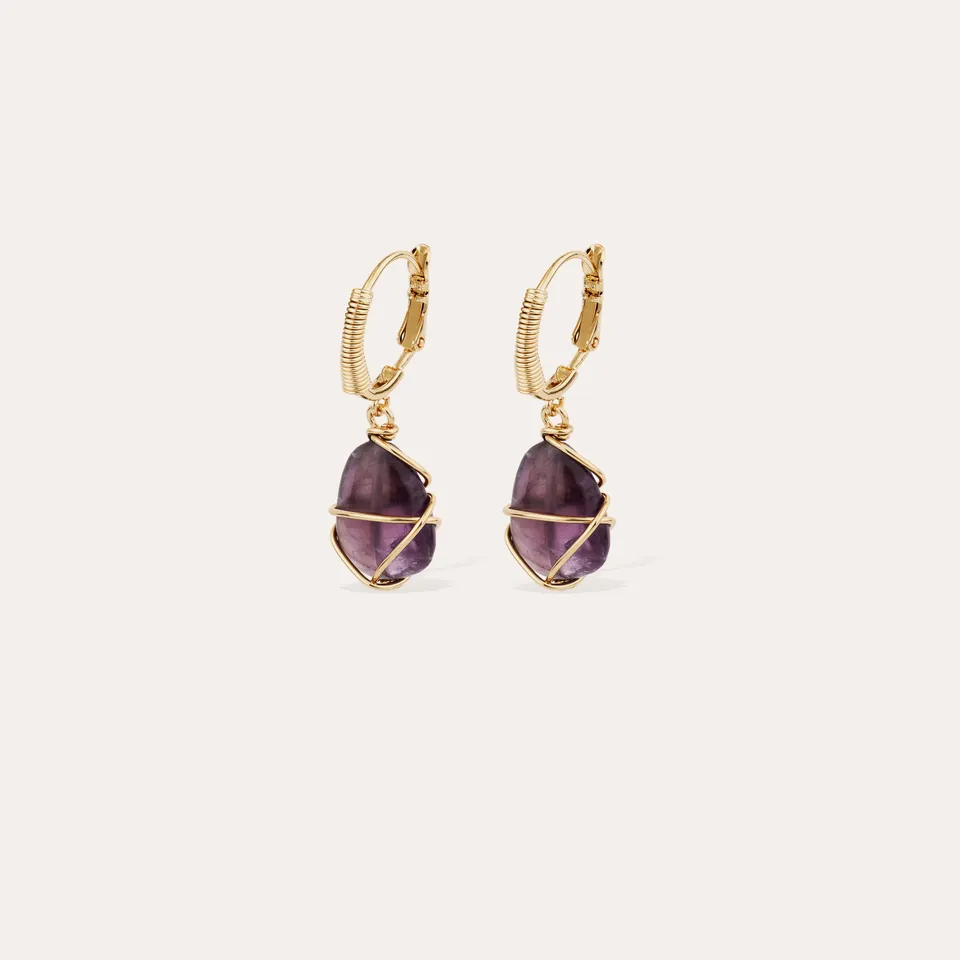 gas-bijoux-tao-rainbow-am-thyste-boucles-d-oreilles-pierres-fines-dor-es image 1