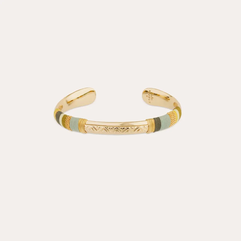 gas-bijoux-bracelet-jonc-massai-dor-fils-color-s-et-dor-s-ajustable image 1