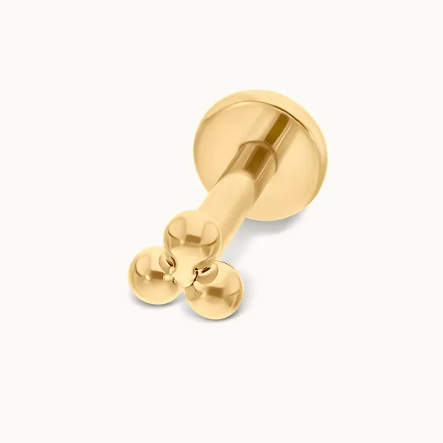 obsidian-piercing-trinity-labret-titane-pvd-gold-trio-de-billes-polies-h-lix-tra image 1