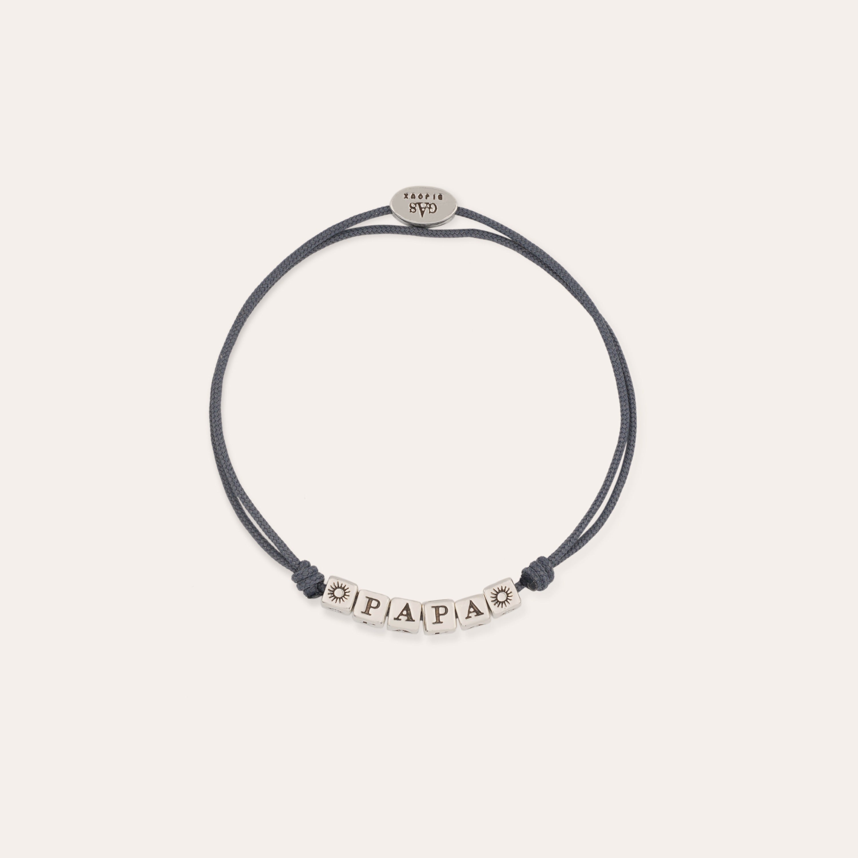 gas-bijoux-bracelet-papa-grand-mod-le-argent-cubes-grav-s-porte-bonheur image 1
