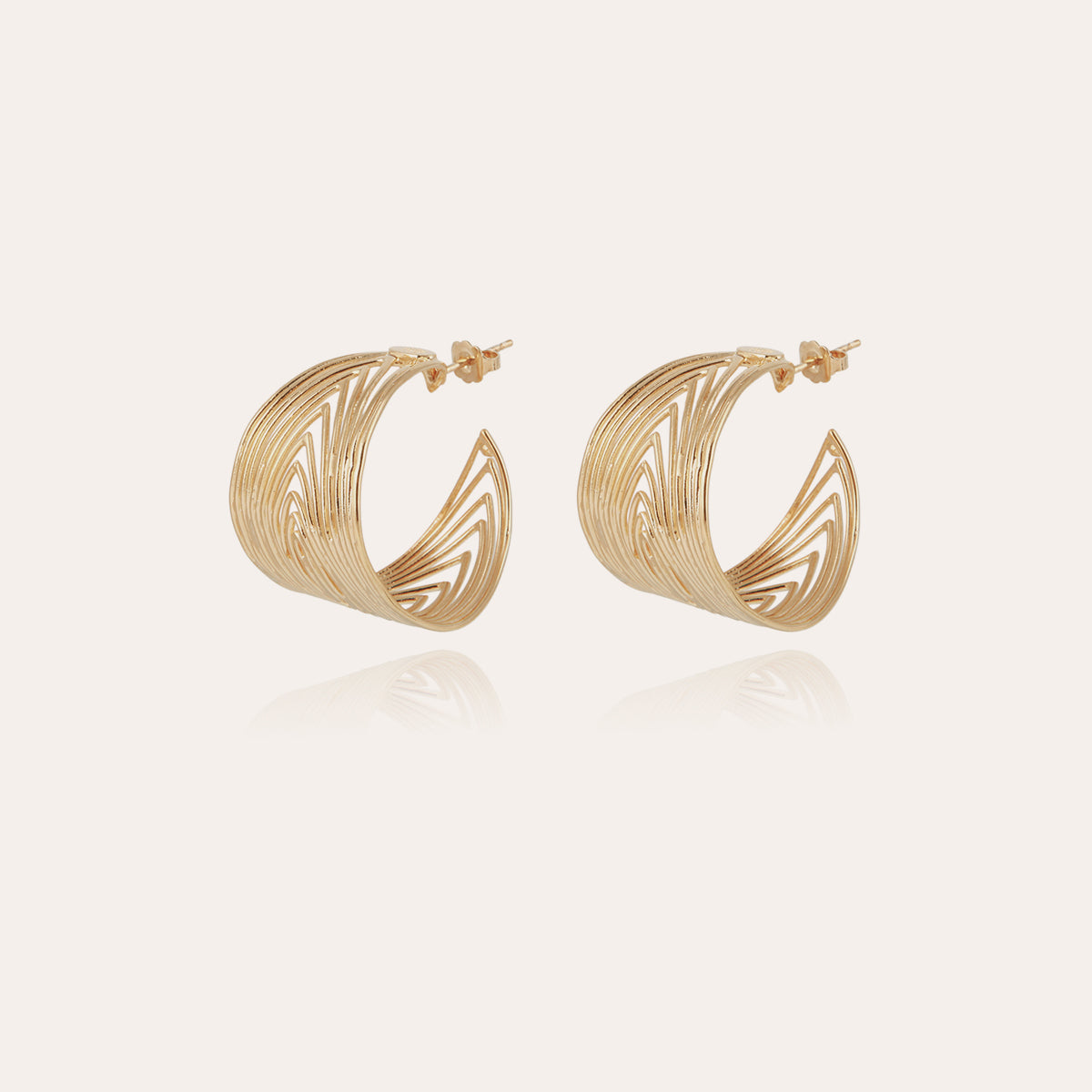 gas-bijoux-boucle-d-oreilles-cr-oles-wave-dor-es-l-or-fin-martel-es-main image 1