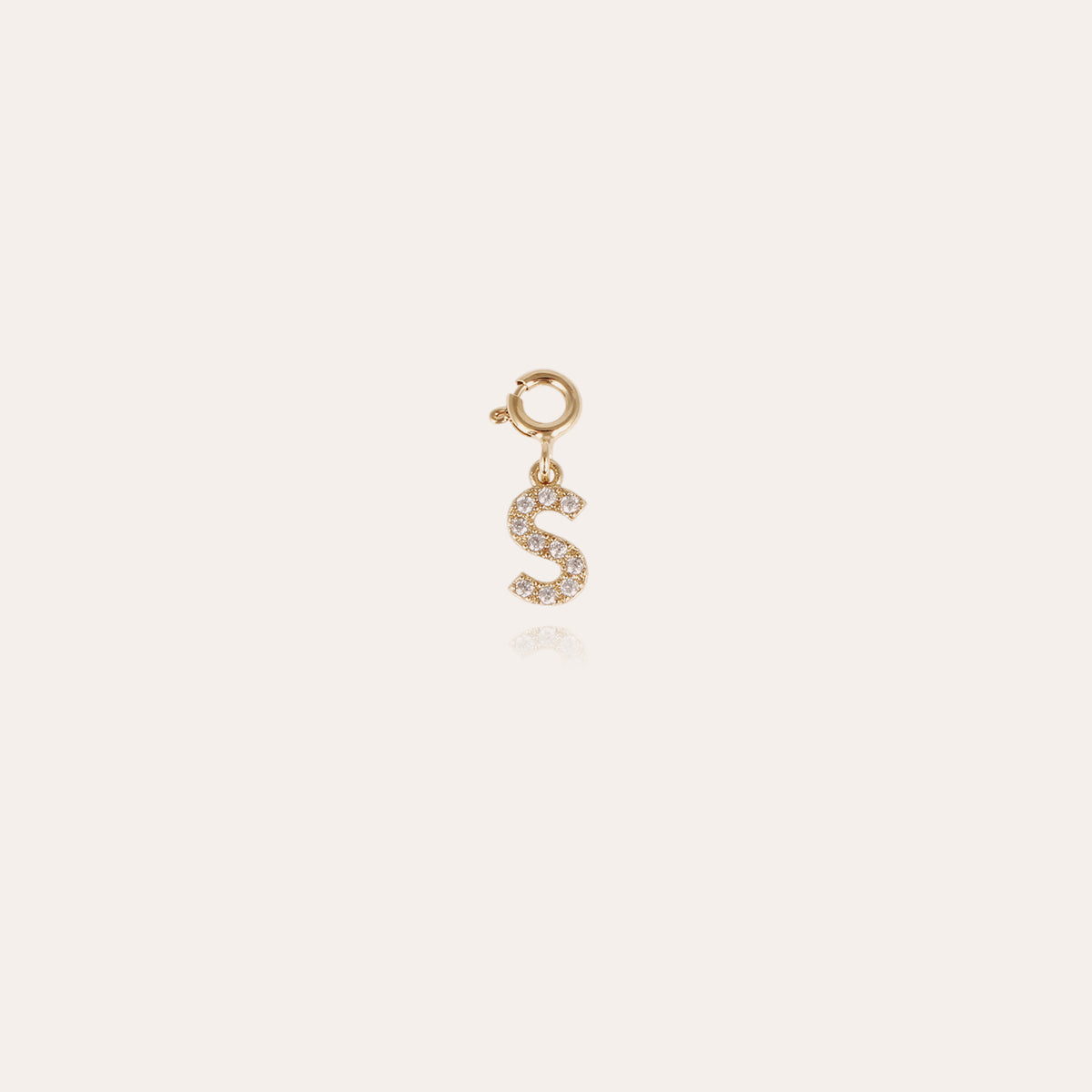 gas-bijoux-charms-lettre-s-strass-pendentif-dor-l-or-fin-2-cm image 1