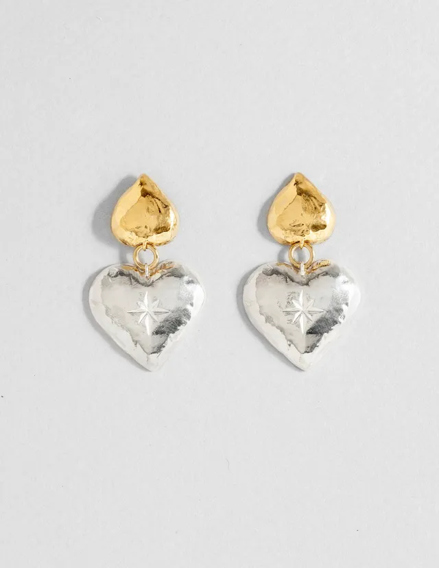 louise-damas-boucles-la-double-boucles-deux-c-urs-dor-et-argent image 1