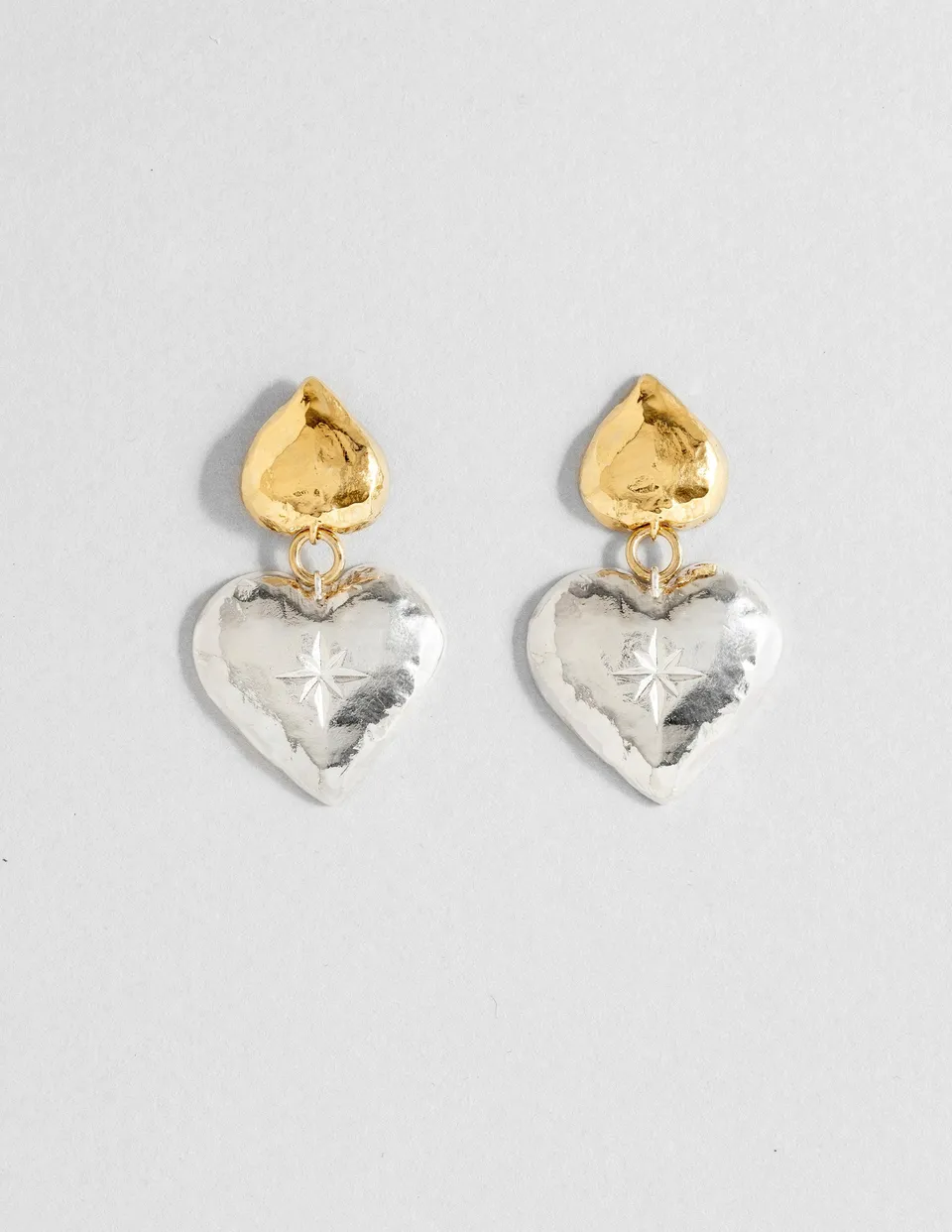 louise-damas-boucles-la-double-boucles-deux-c-urs-dor-et-argent image 1