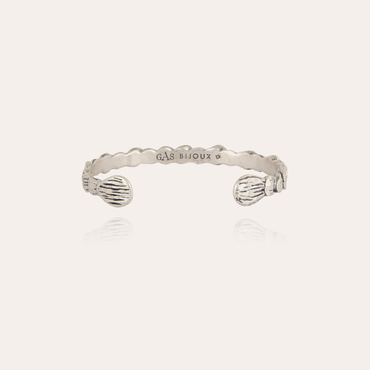 gas-bijoux-bracelet-liane-jonc-large-argent-grav-taille-ajustable image 4