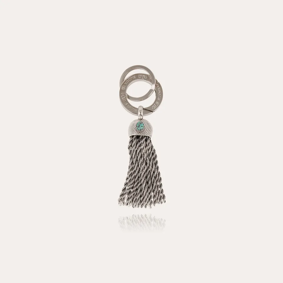 gas-bijoux-porte-cl-s-pompon-cabochon-argent-anneau-grav-du-logo-gas-bijoux image 1