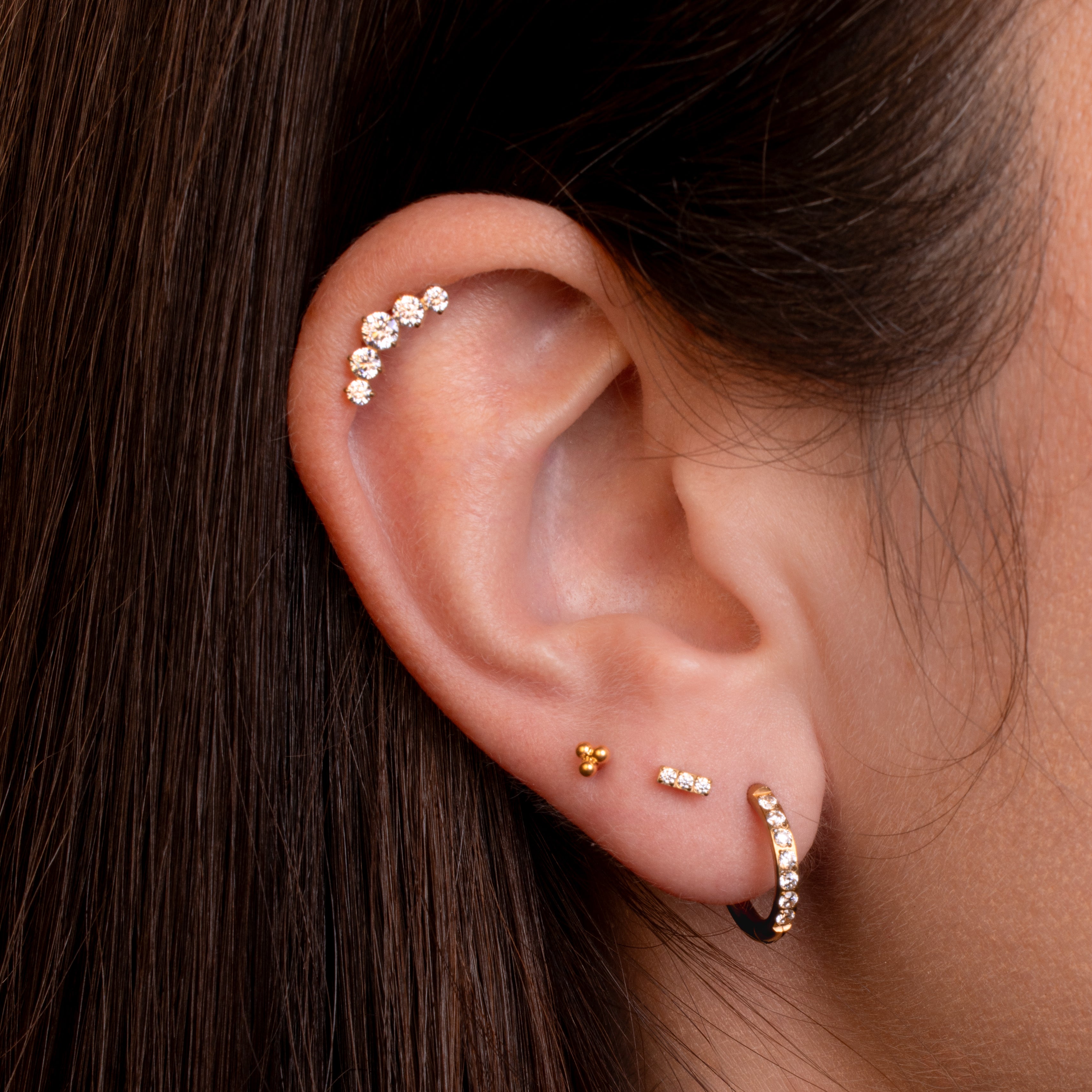 obsidian-piercing-trinity-labret-titane-pvd-gold-trio-de-billes-polies-h-lix-tra image 2