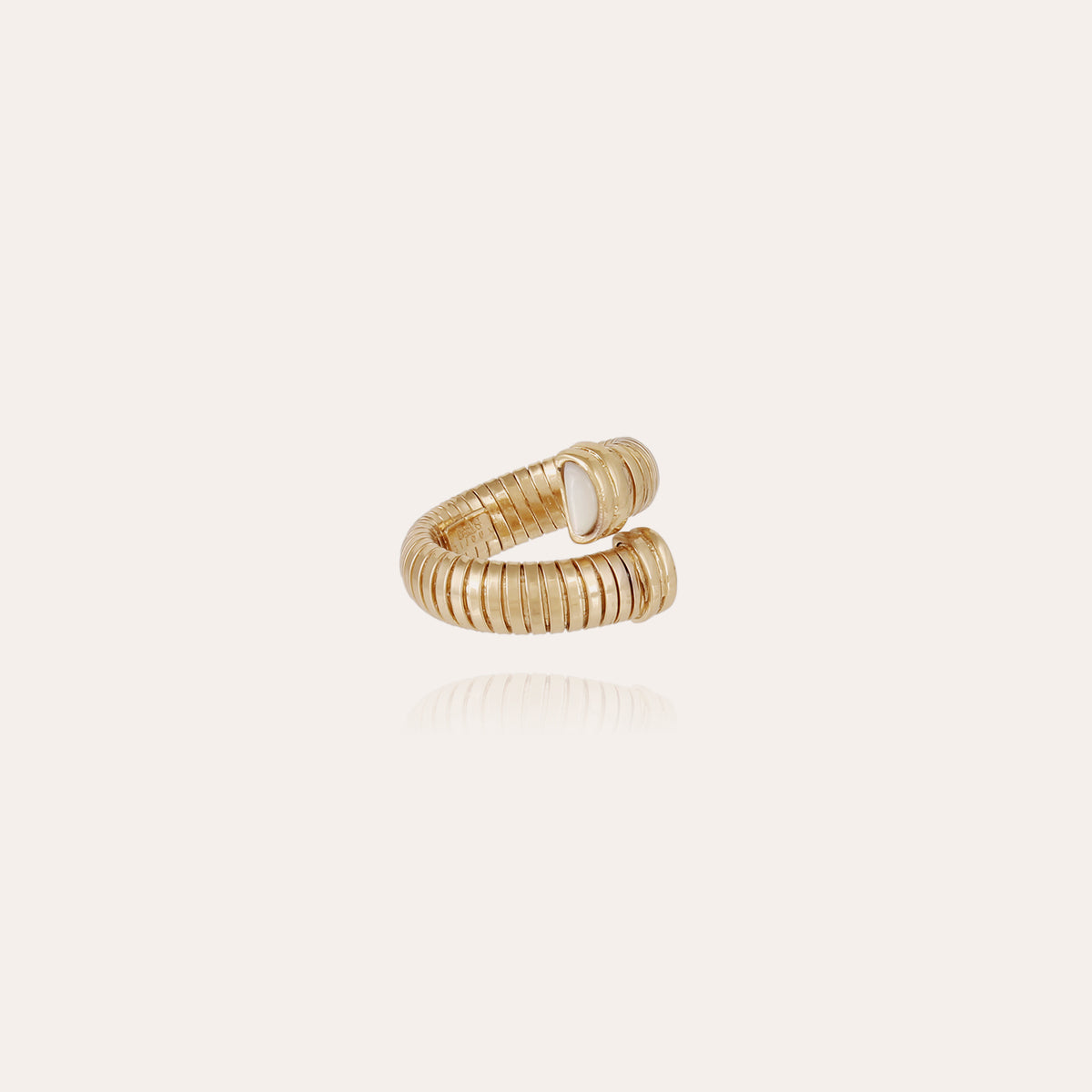 gas-bijoux-bague-antigone-nacre-blanche-maille-tubogas-dor-e-l-or-fin image 4