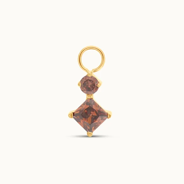 obsidian-piercing-espresso-charm-titane-double-zircon-collection-mocha image 1
