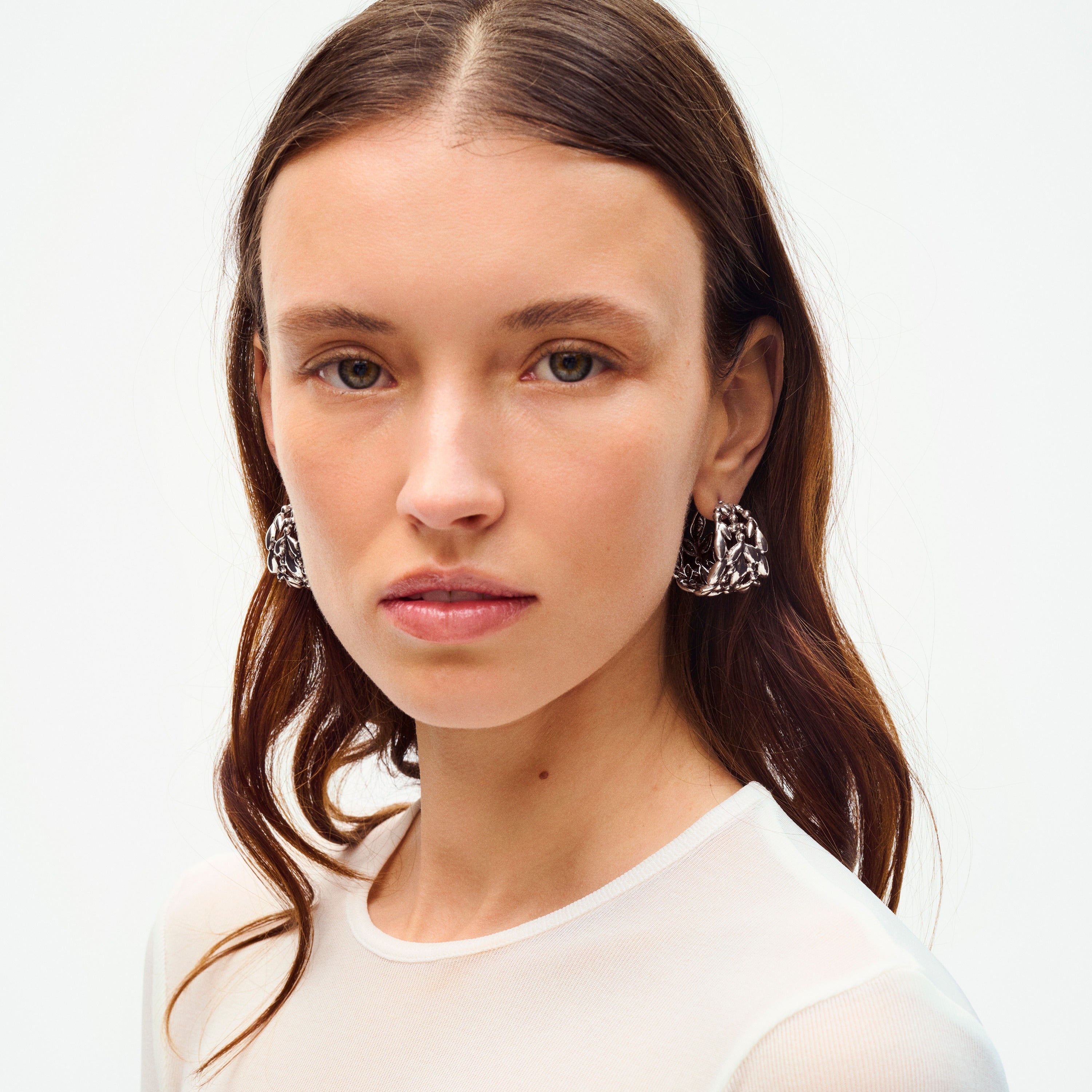 gas-bijoux-olea-boucles-d-oreilles-cr-oles-petit-mod-le-argent-es-feuille-d-oliv image 2