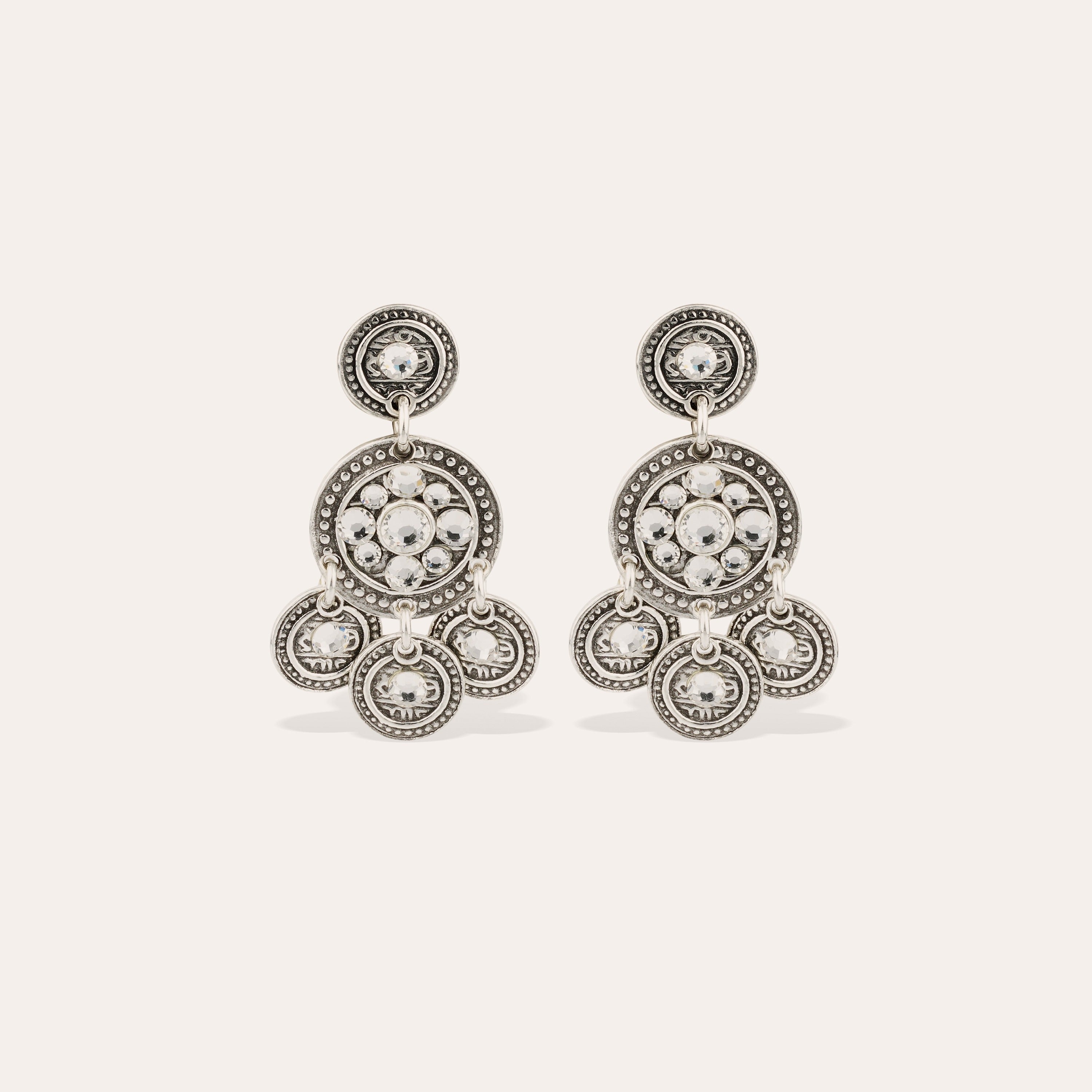 gas-bijoux-boucles-d-oreilles-sequin-deux-rangs-argent-es-mail-strass image 1
