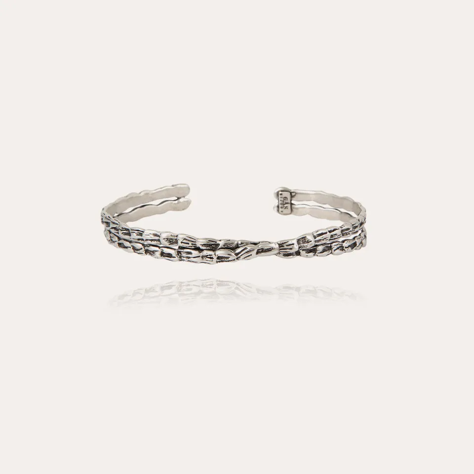 gas-bijoux-liane-bracelet-jonc-crois-grand-mod-le-argent-grav-taille-ajustable image 1