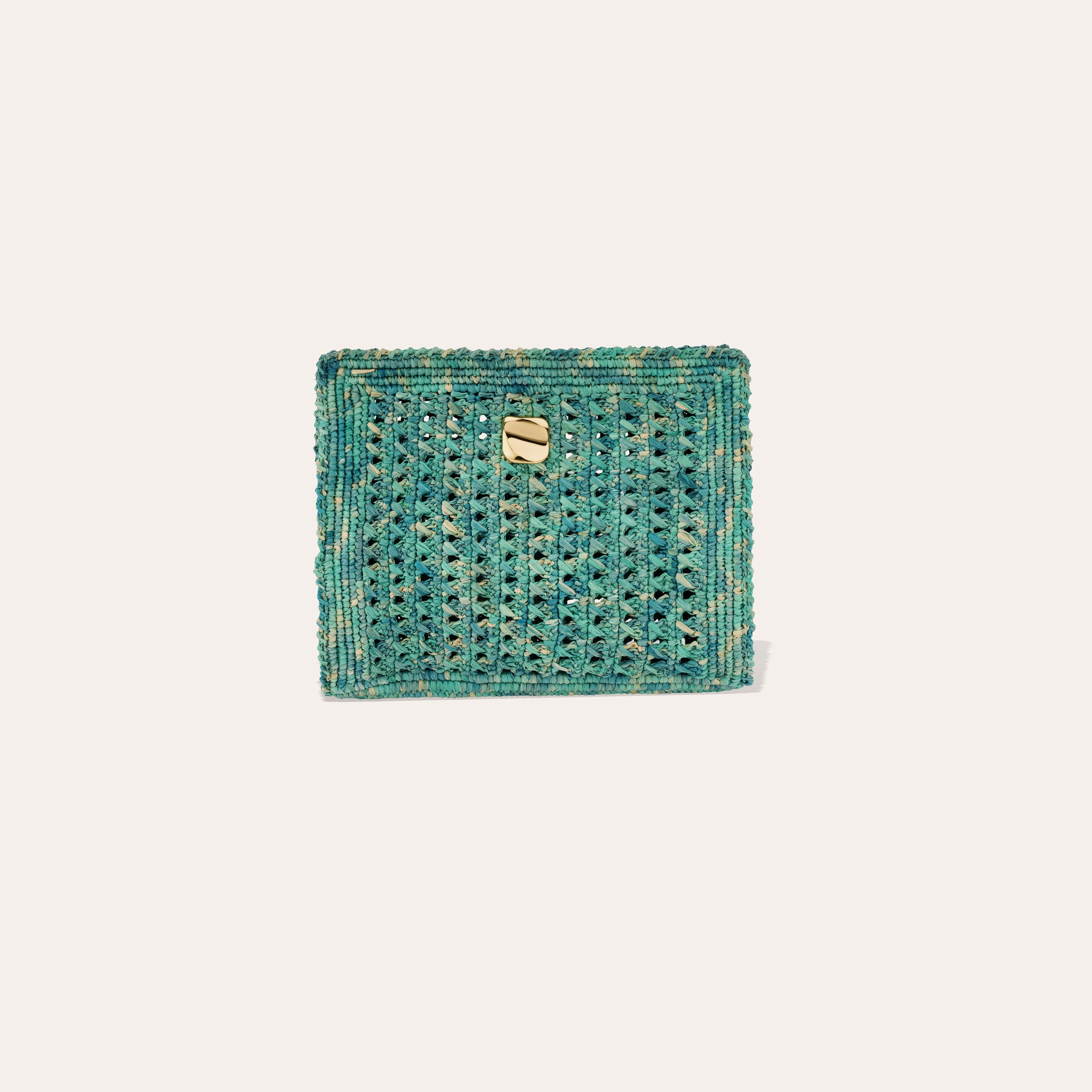 gas-bijoux-les-canoubiers-sac-pochette-raphia-tiss-main-turquoise image 1