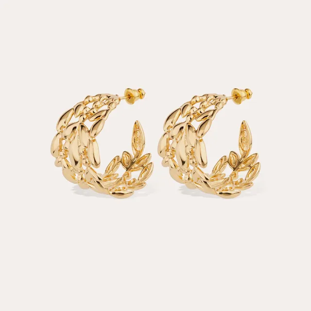 gas-bijoux-boucles-d-oreilles-olea-cr-ole-petit-mod-le-dor-es-l-or-fin-feuille-d image 1