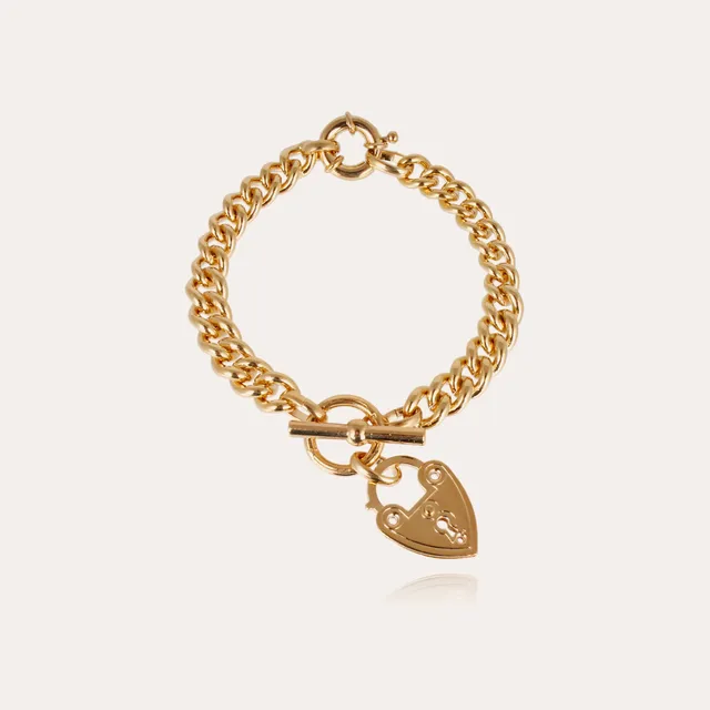 gas-bijoux-bracelet-locked-dor-cha-ne-cadenas-c-ur image 1
