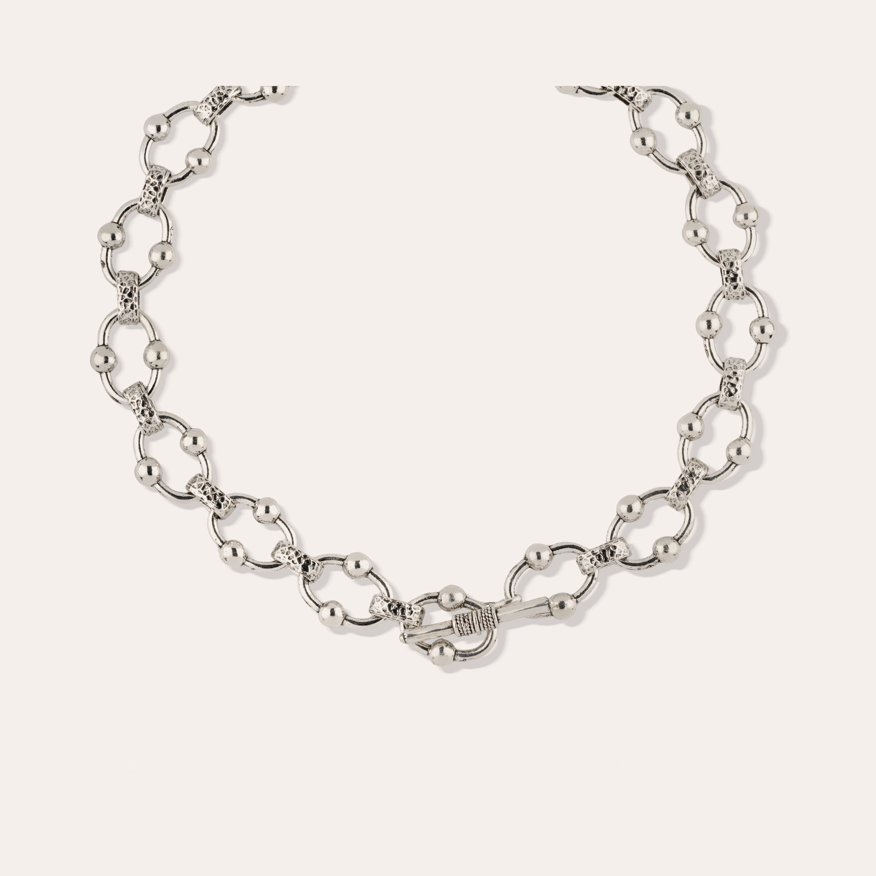 gas-bijoux-collier-rivage-argent-cha-ne-maillons-ovales-vintage-avec-charms-mira image 4