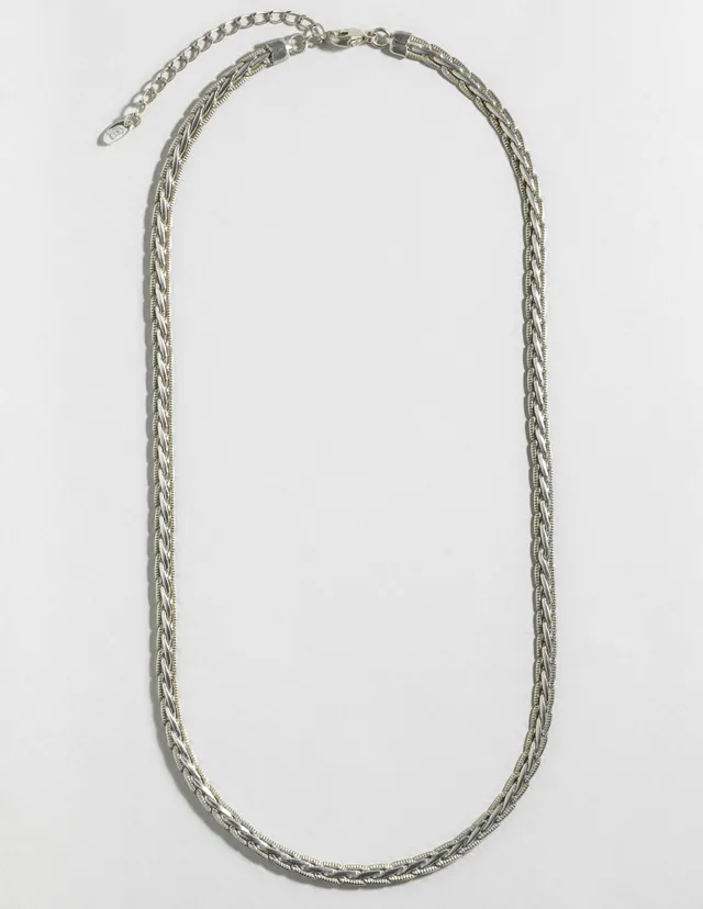 louise-damas-collier-la-tresse-collier-maille-plate-tress-e-fini-cisel image 1