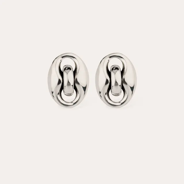 gas-bijoux-cophea-boucles-d-oreilles-puces-argent-es-maillons-cha-ne-marine image 1
