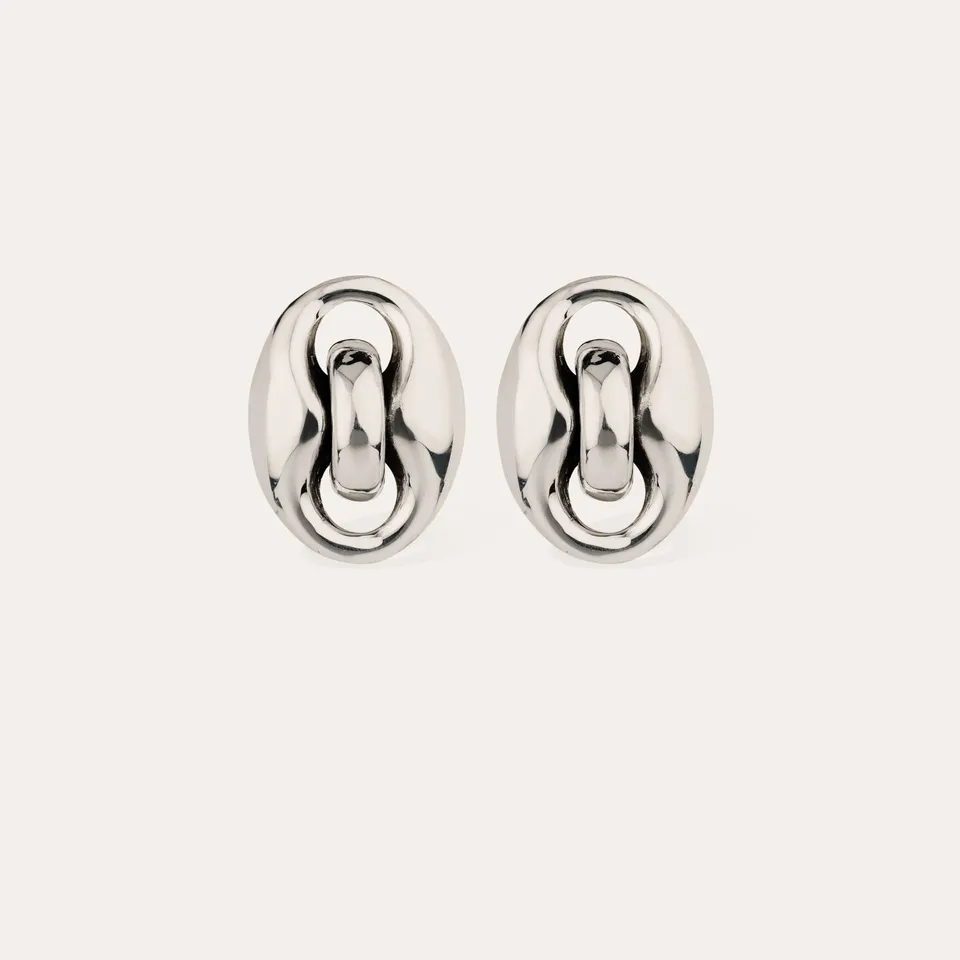 gas-bijoux-cophea-boucles-d-oreilles-puces-argent-es-maillons-cha-ne-marine image 1