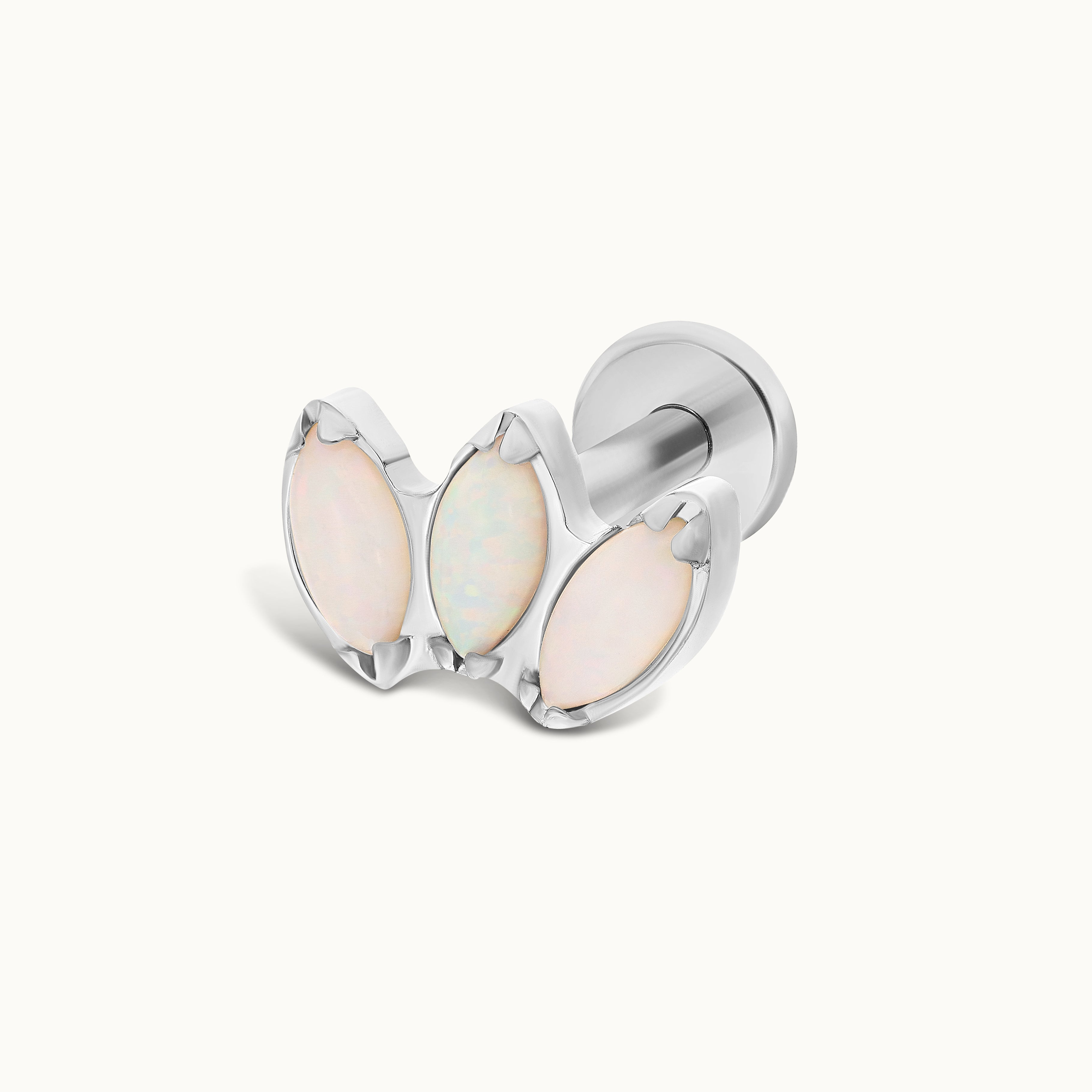 obsidian-piercing-marquise-opale-piercing-titane-implantable-trio-opales image 2