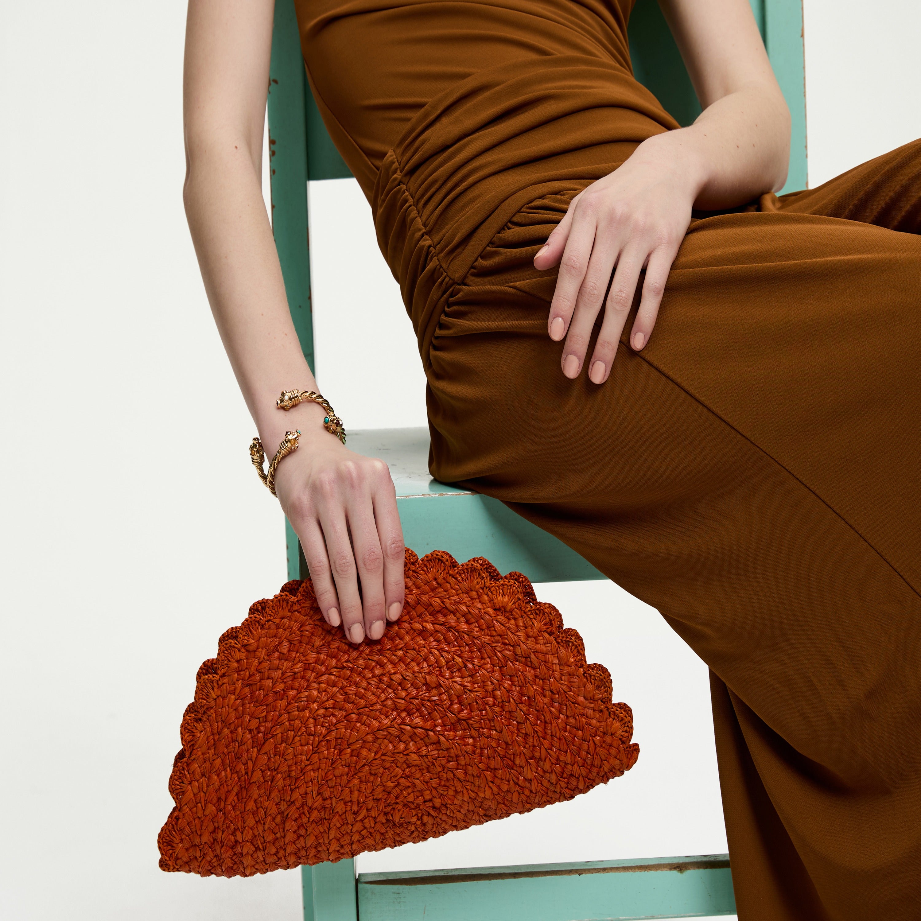 gas-bijoux-sac-pochette-sun-raphia-orange image 2