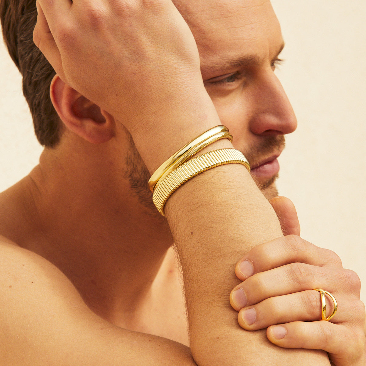 gas-bijoux-milos-large-bracelet-dor-maille-tubogas image 2