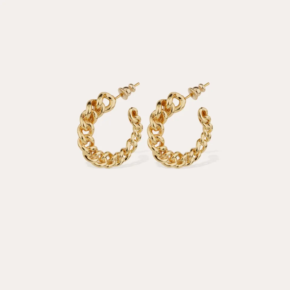 gas-bijoux-boucles-d-oreilles-cr-oles-bronxy-dor-es-maille-gourmette-revisit-e-t image 1