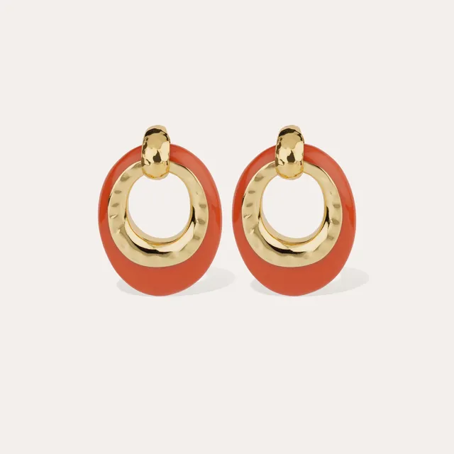 gas-bijoux-selva-boucles-d-oreilles-petit-mod-le-ac-tate-corail-puce-dor-e-marte image 1