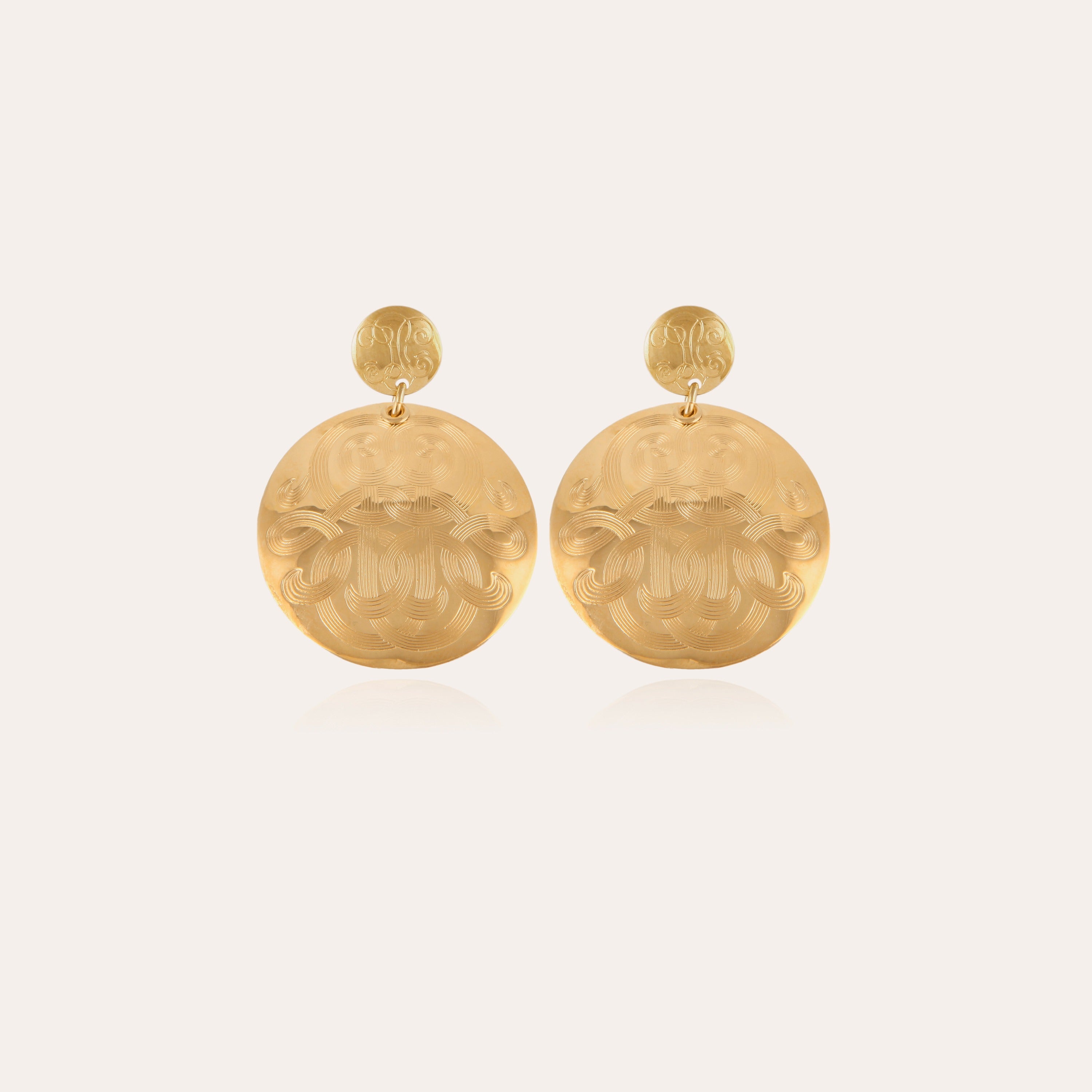 gas-bijoux-diva-petit-mod-le-boucles-d-oreilles-m-daillon-dor-l-or-fin image 1