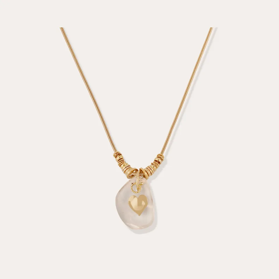 gas-bijoux-galet-collier-dor-pendentif-cristal-de-roche image 1