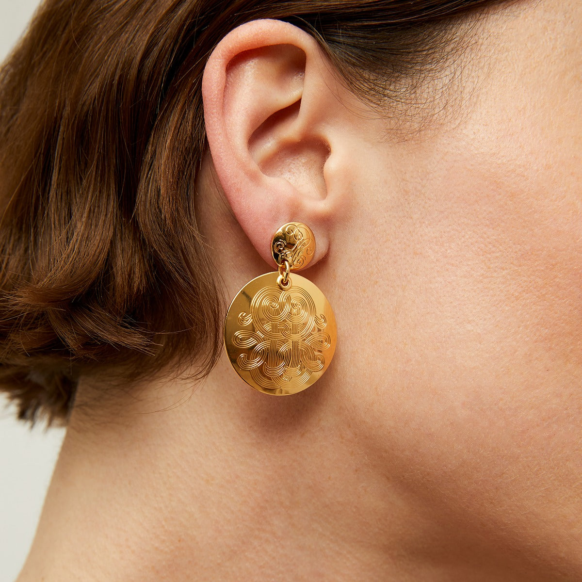 gas-bijoux-diva-petit-mod-le-boucles-d-oreilles-m-daillon-dor-l-or-fin image 2