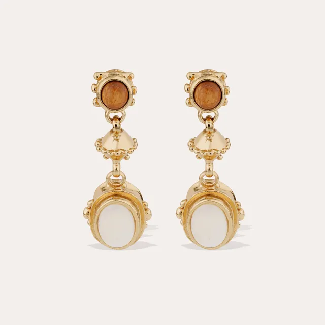 gas-bijoux-boucles-d-oreilles-amarante-trois-rangs-nacre-blanche-bois image 1