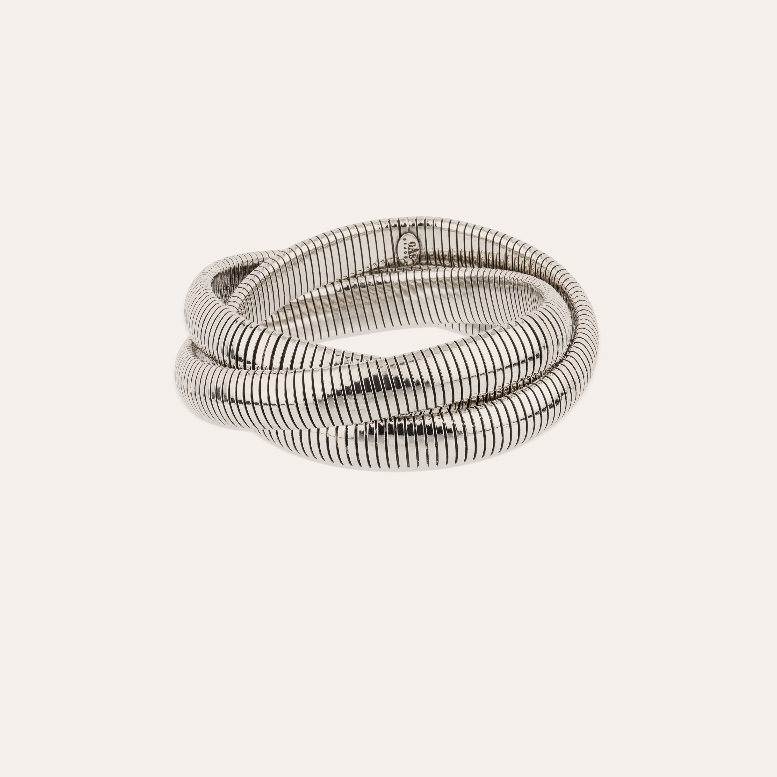 gas-bijoux-bracelet-infinity-trois-rangs-argent-joncs-tubogas image 1