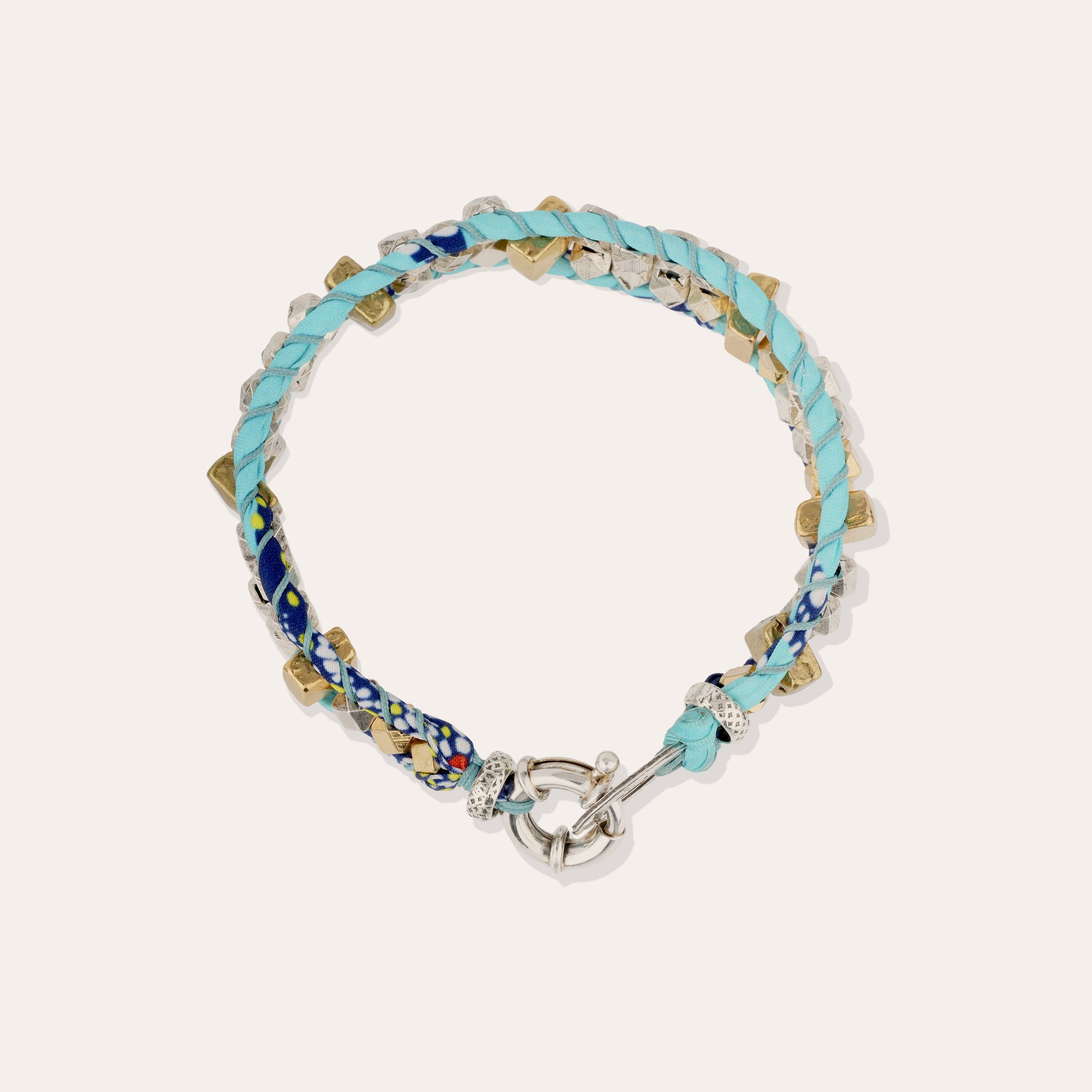 gas-bijoux-bracelet-ever-argent-cha-ne-tiss-e-perles-de-verre image 2