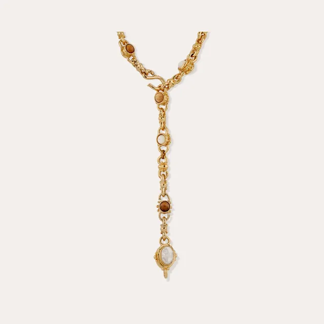 gas-bijoux-sautoir-amarante-multi-sautoir-dor-l-or-fin-cabochons-de-pierres-fine image 1