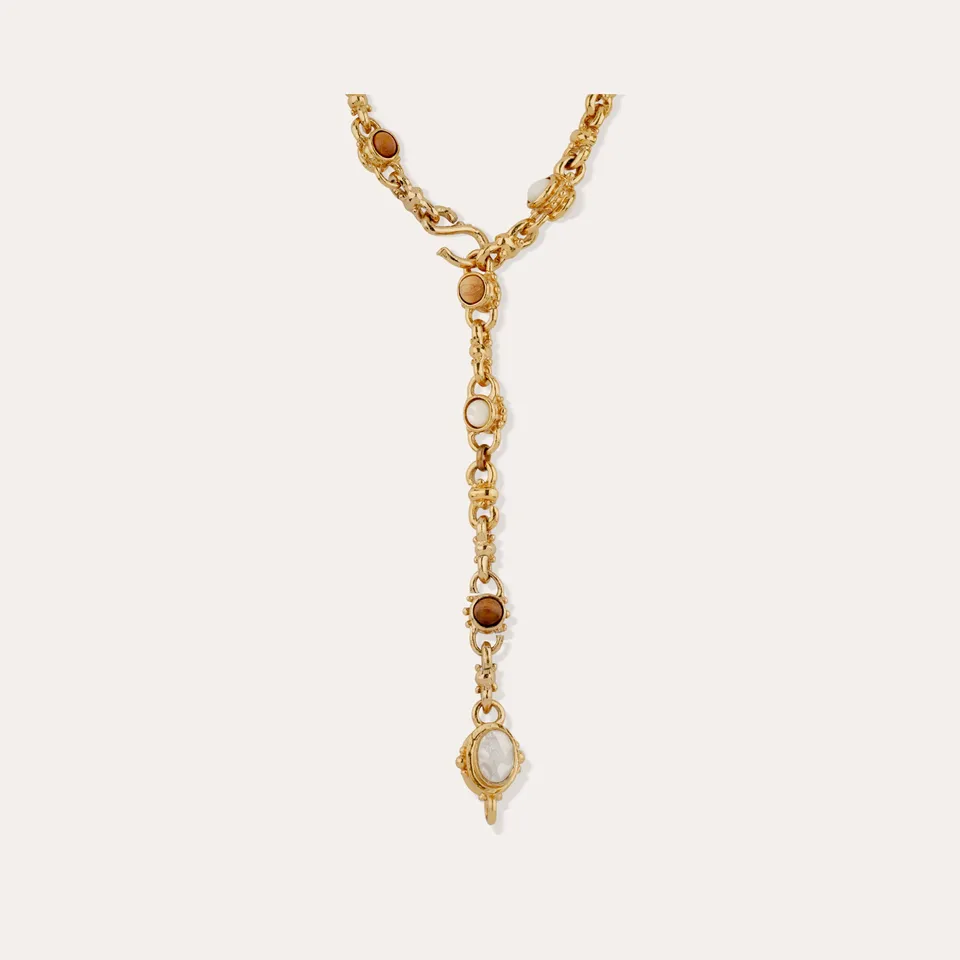 gas-bijoux-sautoir-amarante-multi-sautoir-dor-l-or-fin-cabochons-de-pierres-fine image 1
