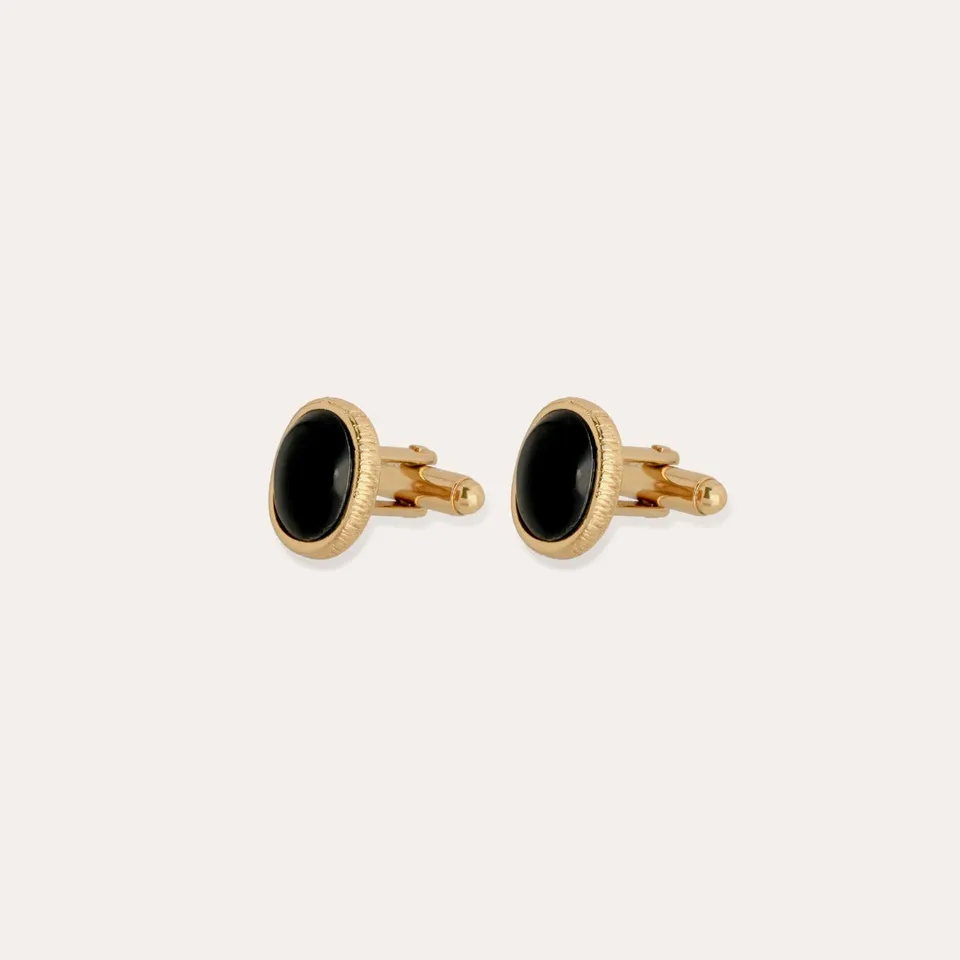 gas-bijoux-boutons-de-manchette-ovo-basalte-noir image 1