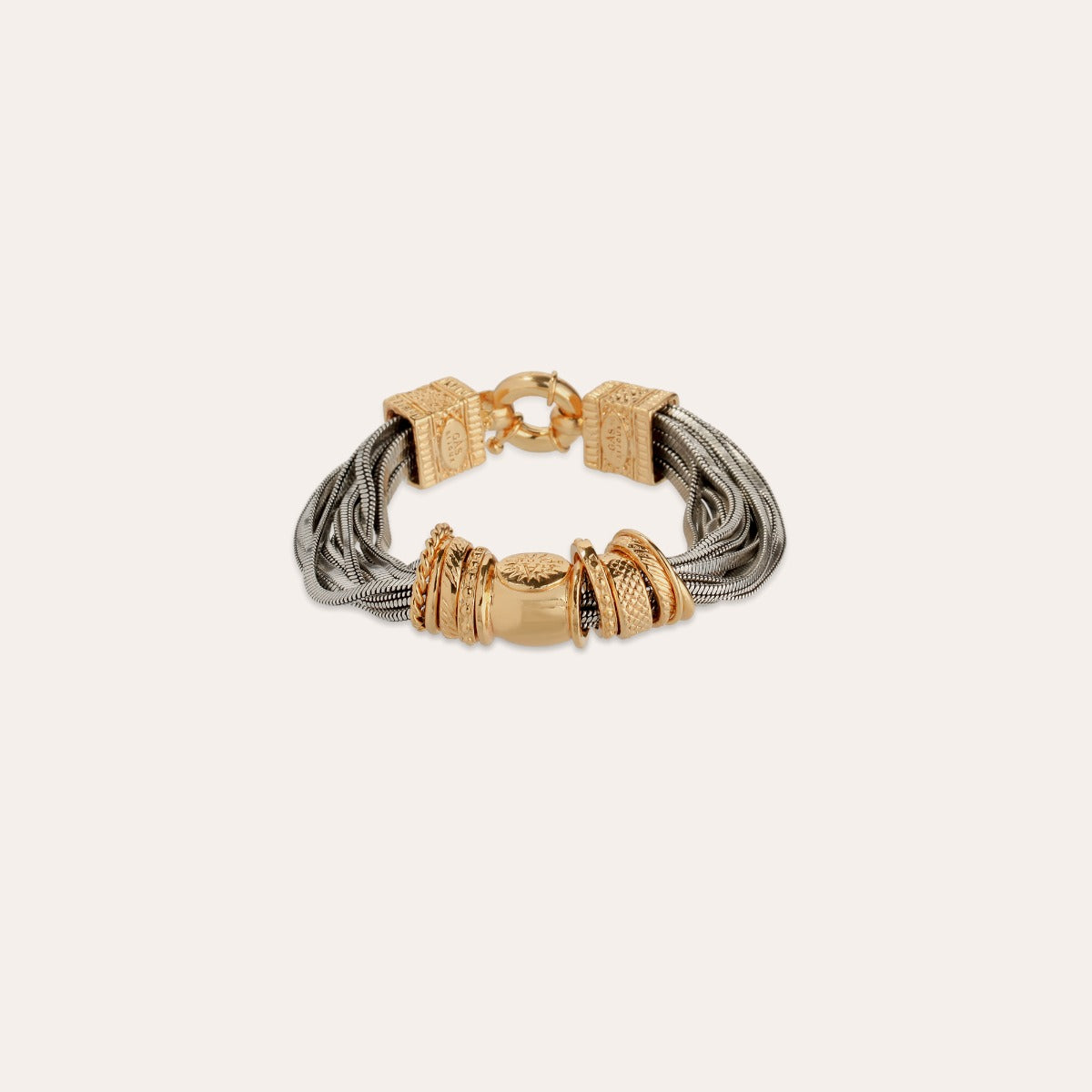 gas-bijoux-bracelet-jos-bicolore-argent-et-dor-l-or-fin-cha-nes-et-anneaux-vinta image 1