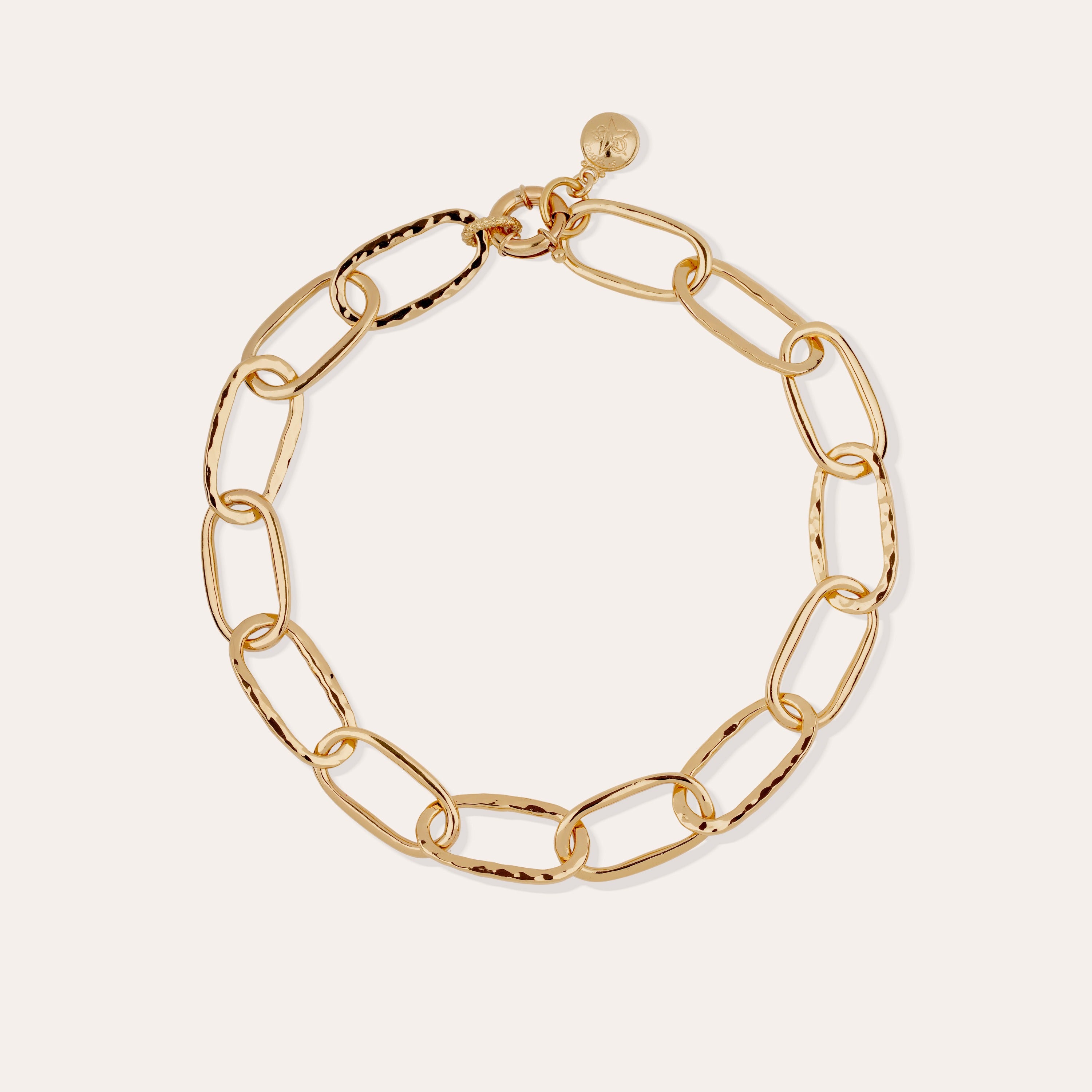 gas-bijoux-collier-maille-ovale-grand-mod-le-dor-l-or-fin-taille-ajustable image 1