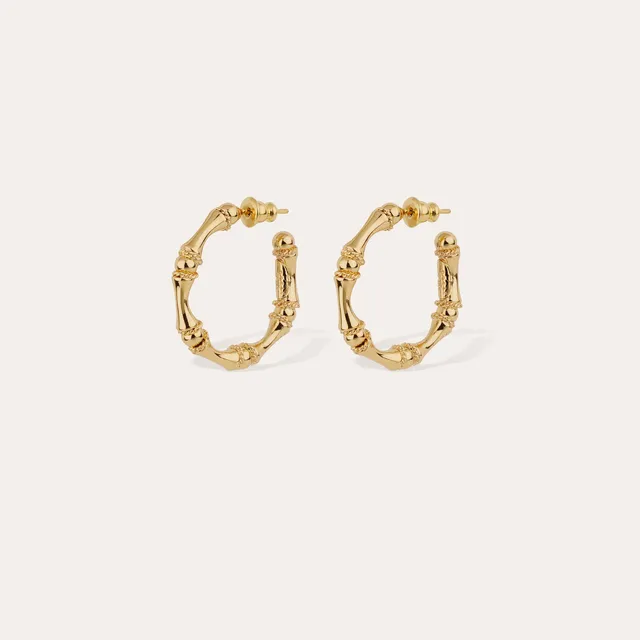 gas-bijoux-boucles-d-oreilles-cr-oles-bambou-mini-dor-es-l-or-fin image 1