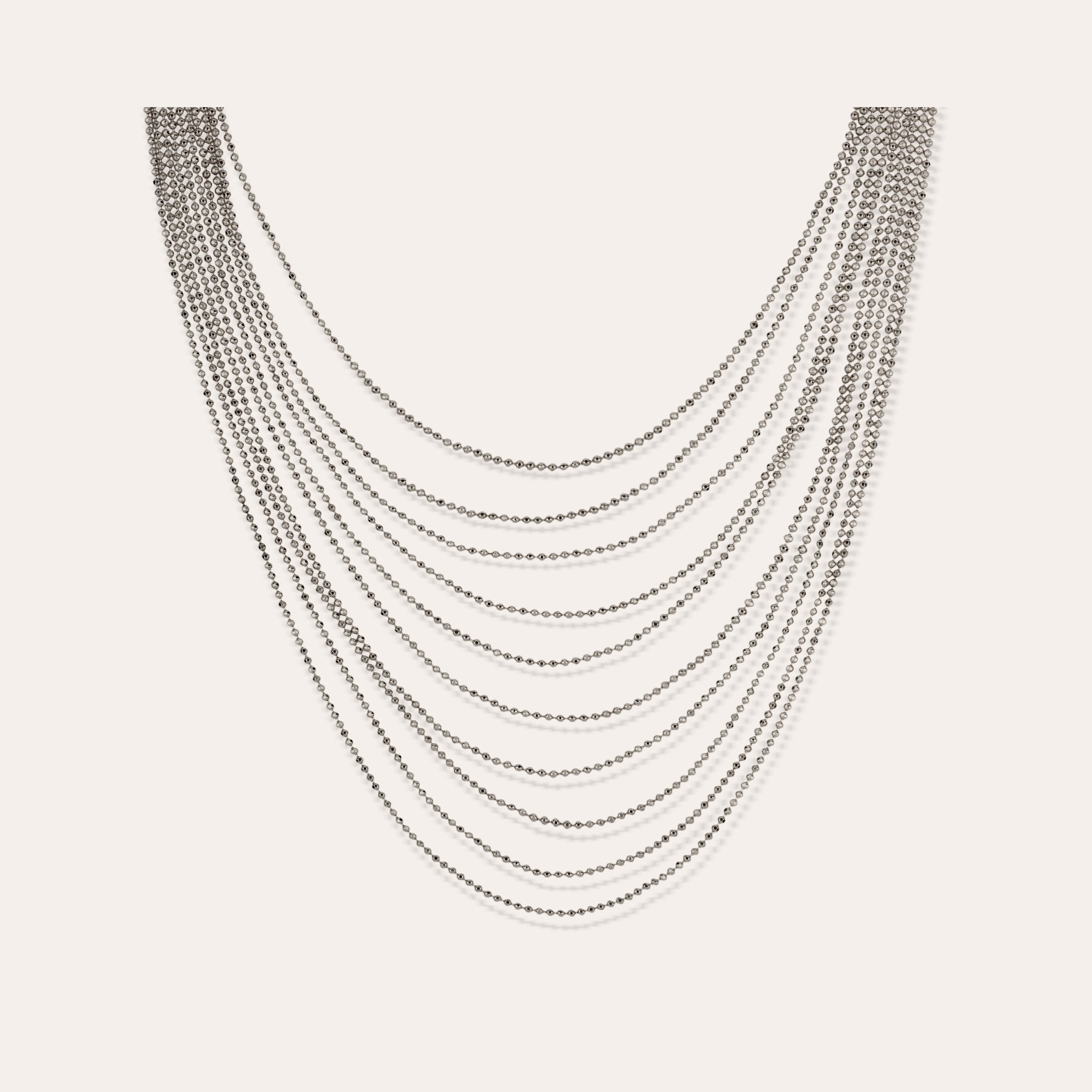 gas-bijoux-collier-rom-o-multi-cha-nes-boules-argent-longueur-ajustable image 1