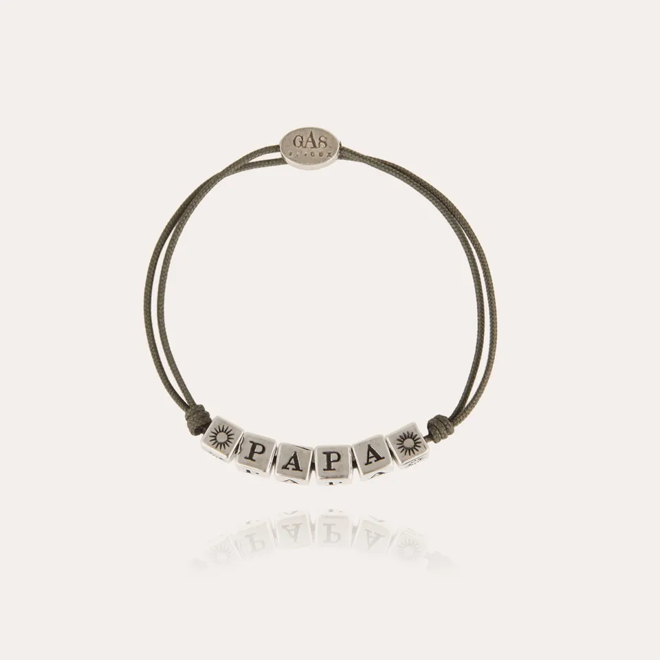 gas-bijoux-bracelet-papa-argent-bracelet-porte-bonheur-message image 1